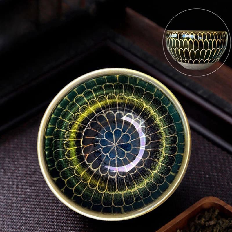 Stereo Feng shui Tenmok Tea Cup Jian Zhan Bowl