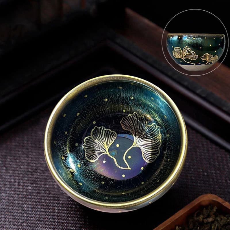 Stereo Feng shui Tenmok Tea Cup Jian Zhan Bowl