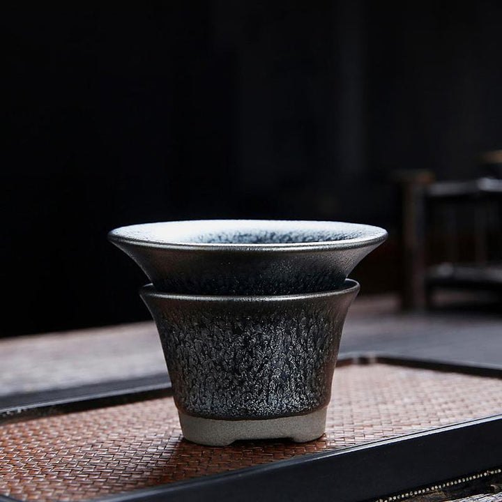 Flowery Tenmoku Jian Zhan Tea Set