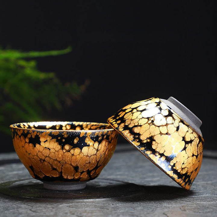 Gold Spots Tenmoku Jian Zhan Tea Set