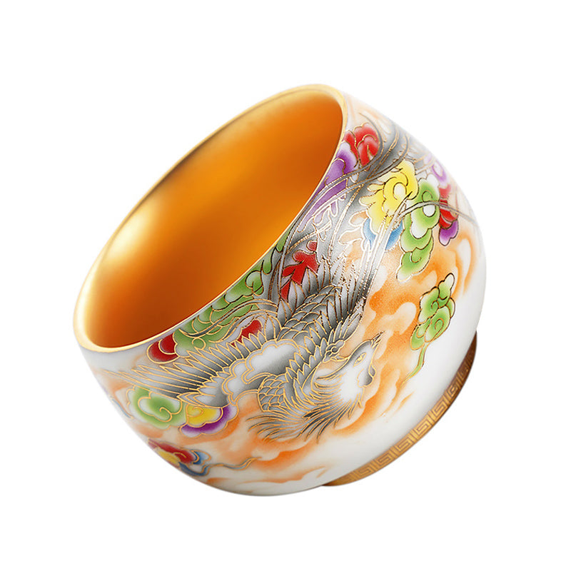 the phoenix golden tea cup