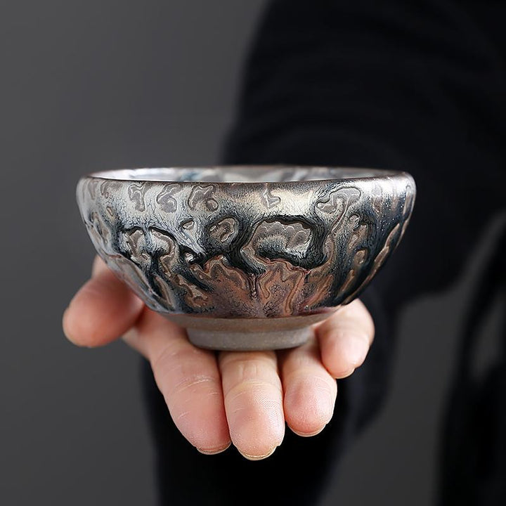 oni jian zhan tenmoku ware tea cup