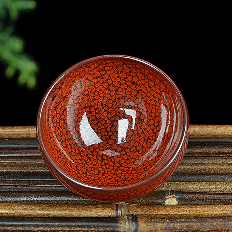 orange jian zhan tenmoku ware tea cup