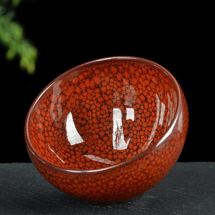 orange jian zhan tenmoku ware tea cup