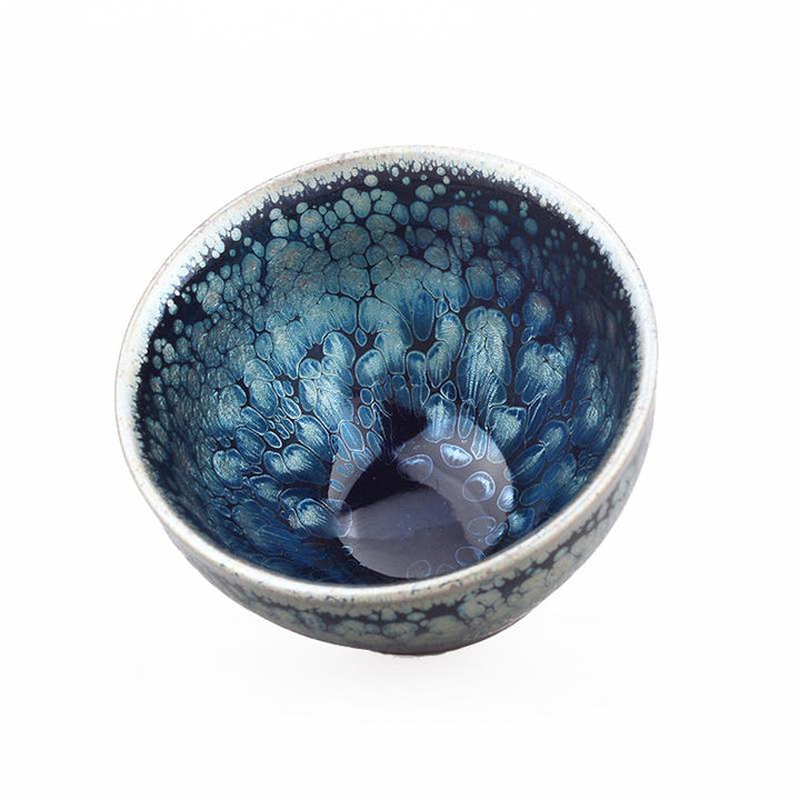 peacock jian zhan tenmoku ware tea cup