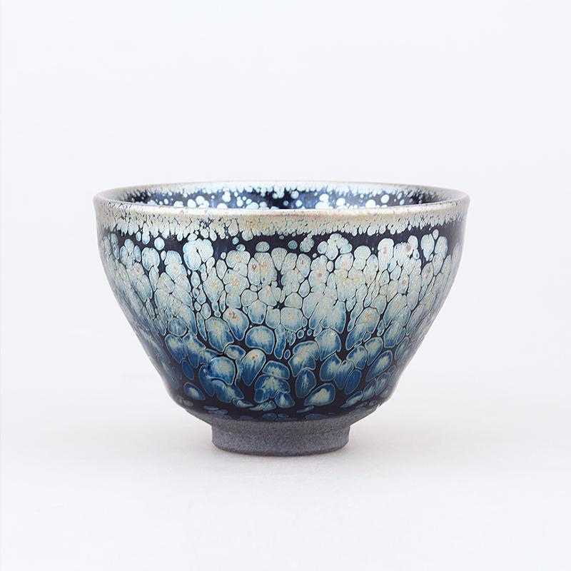 peacock jian zhan tenmoku ware tea cup