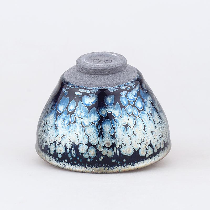 peacock jian zhan tenmoku ware tea cup