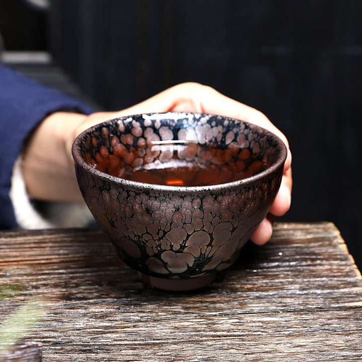 sunset jianzhan tenmoku ware tea cup