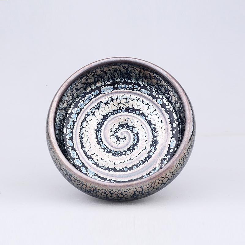 swirl jian zhan tenmoku ware tea cup