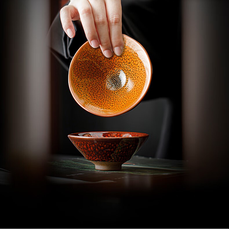 Remote Tenmoku Tea Cup JIan Zhan Matcha Bowl