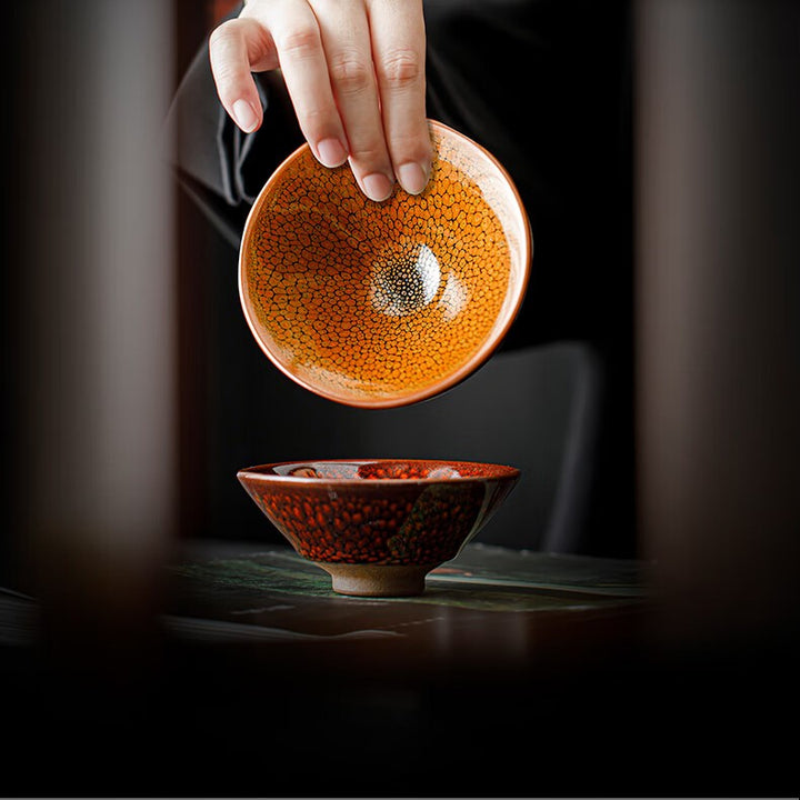 Remote Tenmoku Tea Cup JIan Zhan Matcha Bowl
