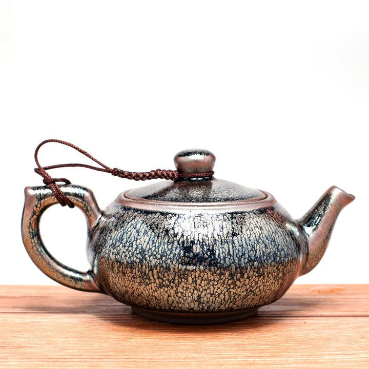 Silver Hair Tenmoku Jian Zhan Teapot