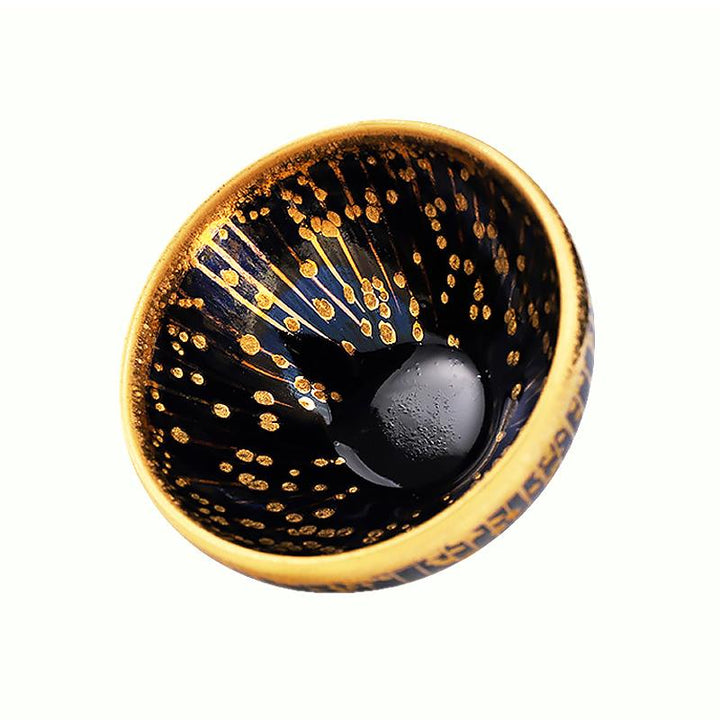 golden drops handmade tenmoku ware jianzhan teacup