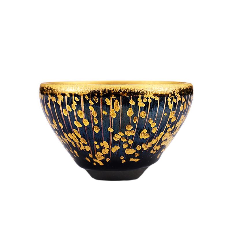 golden drops handmade tenmoku ware jianzhan teacup