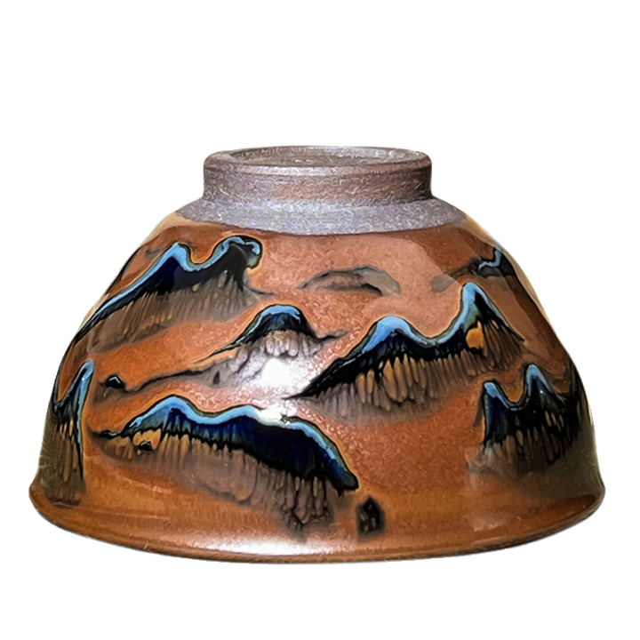 Landscape JianZhan Tenmoku Tea Cup