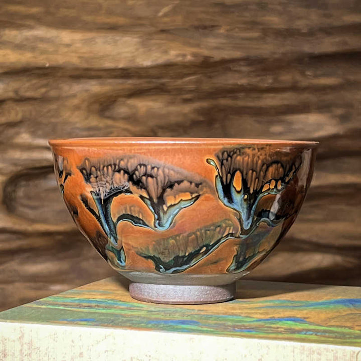 Landscape JianZhan Tenmoku Tea Cup