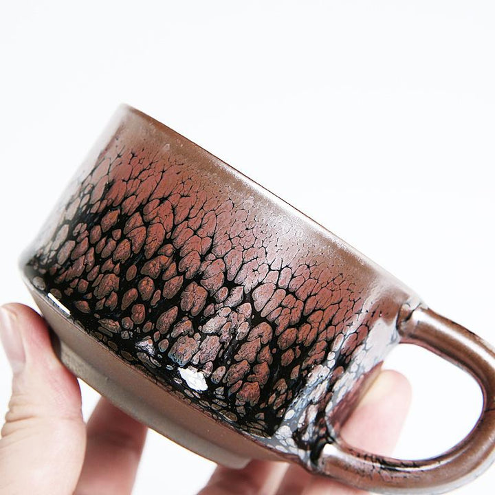 Oil Pink Jian Zhan Tenmoku Coffee Cup