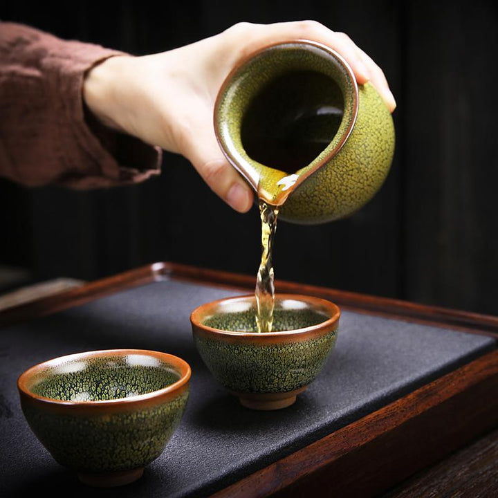 Francolin Tenmoku Jian Zhan Tea Set